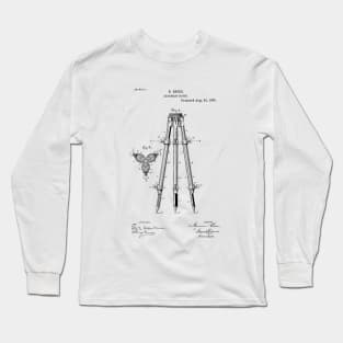 Tripod patent design drawing Long Sleeve T-Shirt